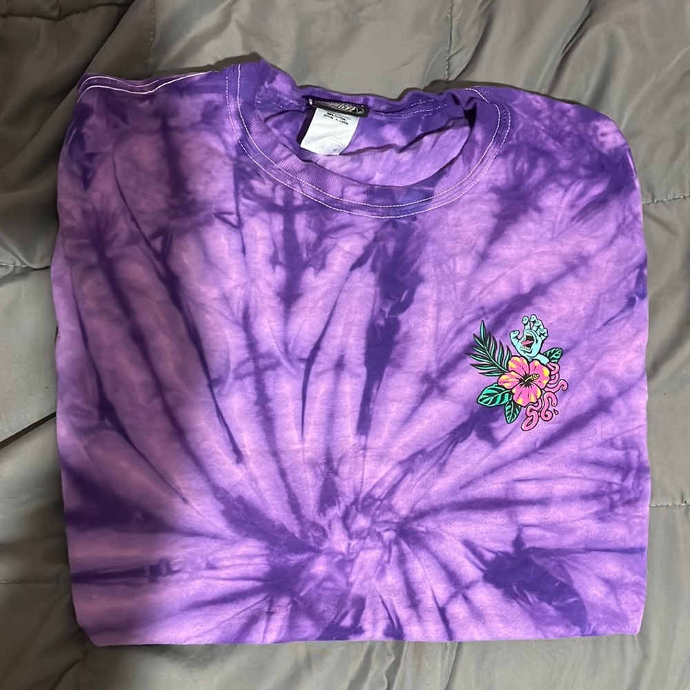 Size L Santa Cruz purple tye dye shirt.